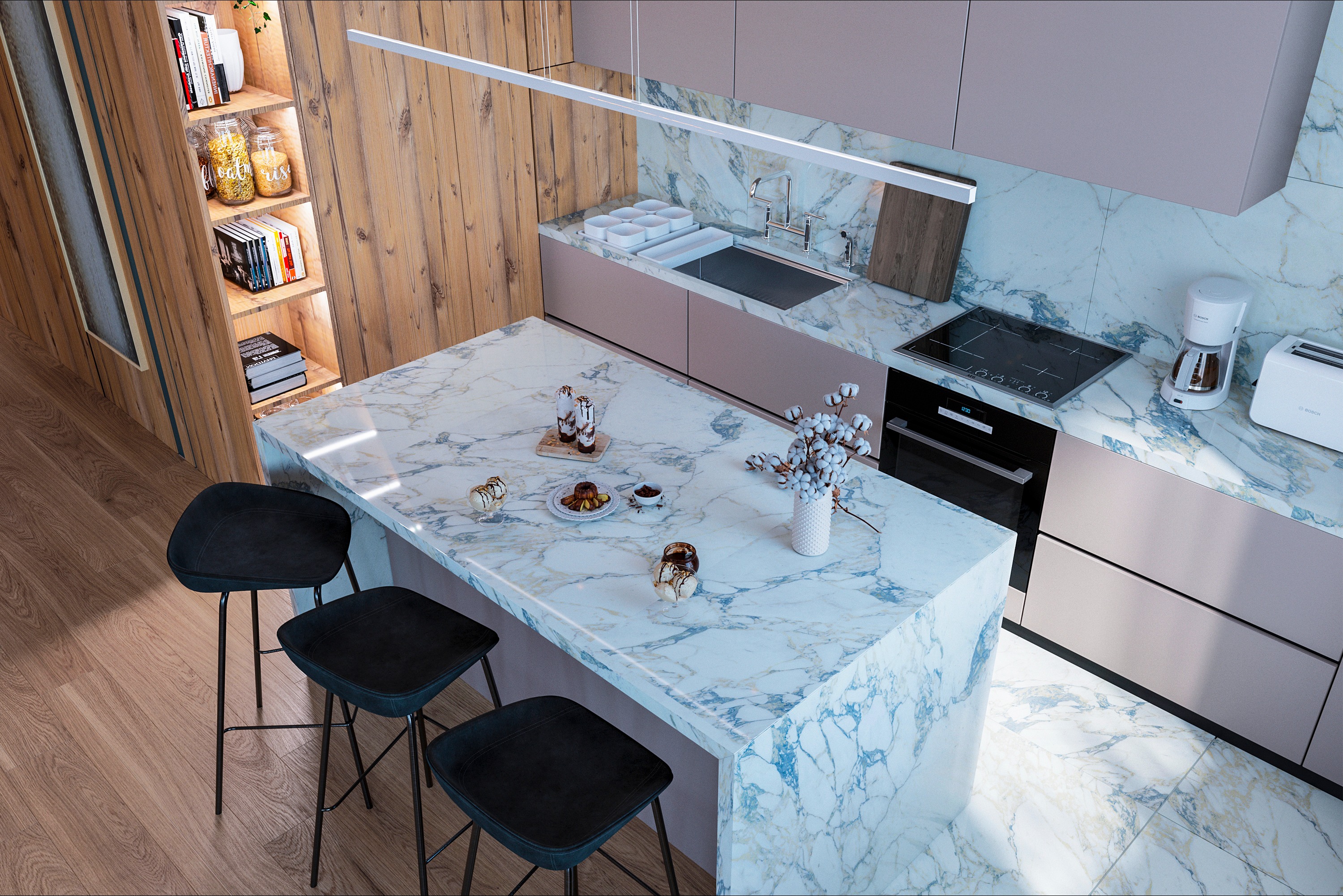 Дизайн интерьера кухни в квартире 113 кв.м. - zakriart
